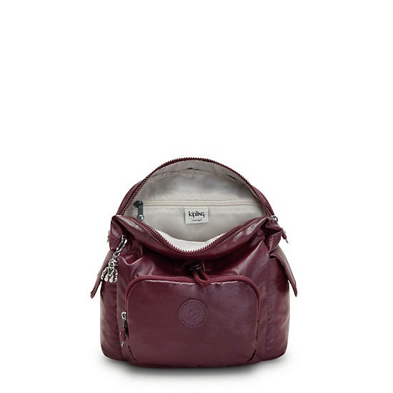 Kipling City Pack Mini Metallic Sırt Çantaları Bordo | TR 1723JP